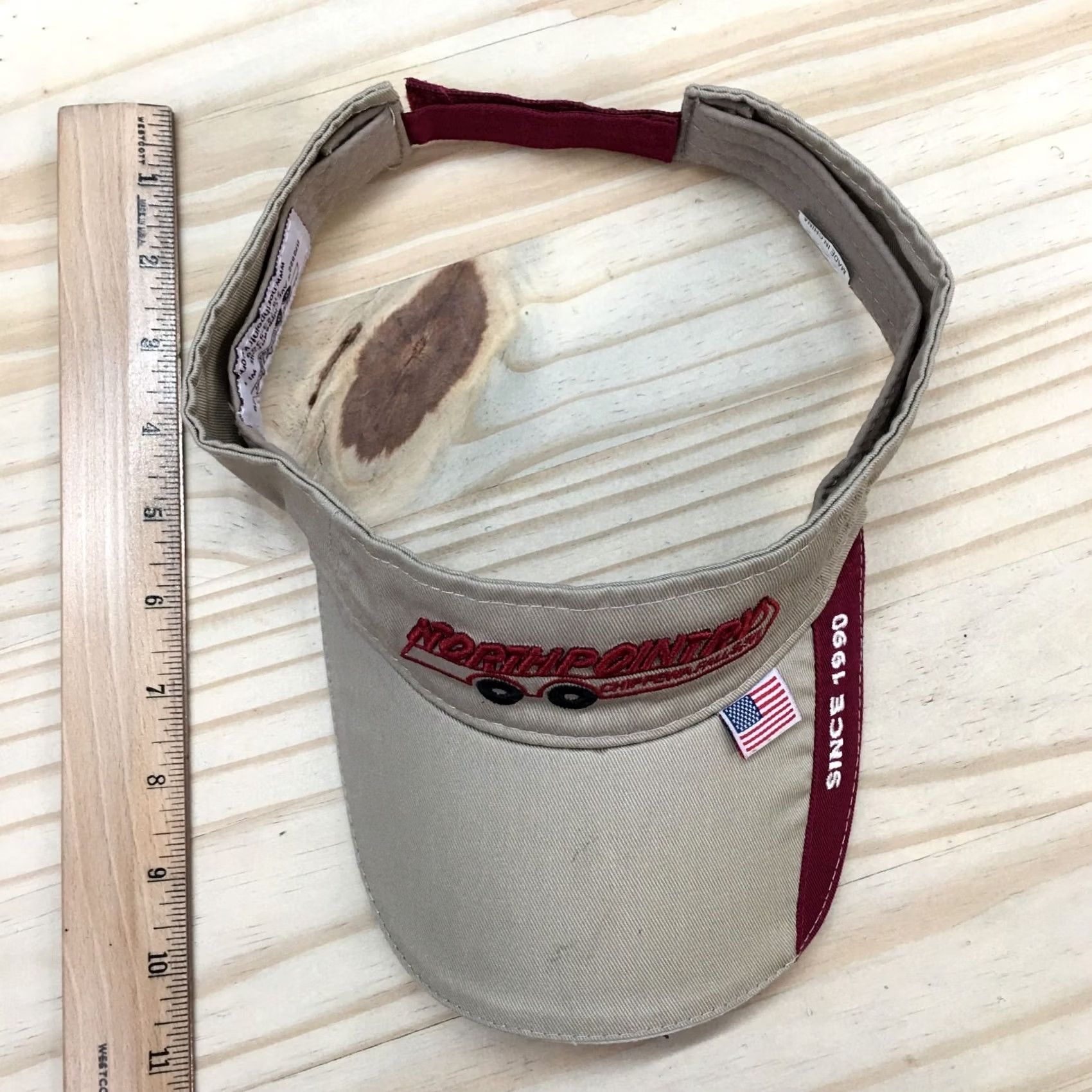 Logo 7 North Pont RV Visor Cap Hat Mens One Size Beige Adjustable Embroidered Logo Size ONE SIZE - 4 Thumbnail