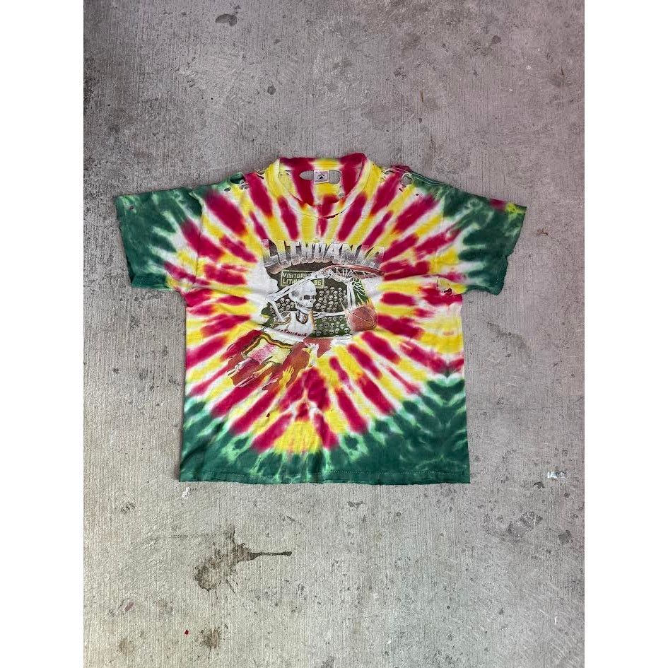 Delta Vintage Lithuania Tie-Dye Tee 1992 “Skullman” XL Distressed Size US XL / EU 56 / 4 - 2 Thumbnail