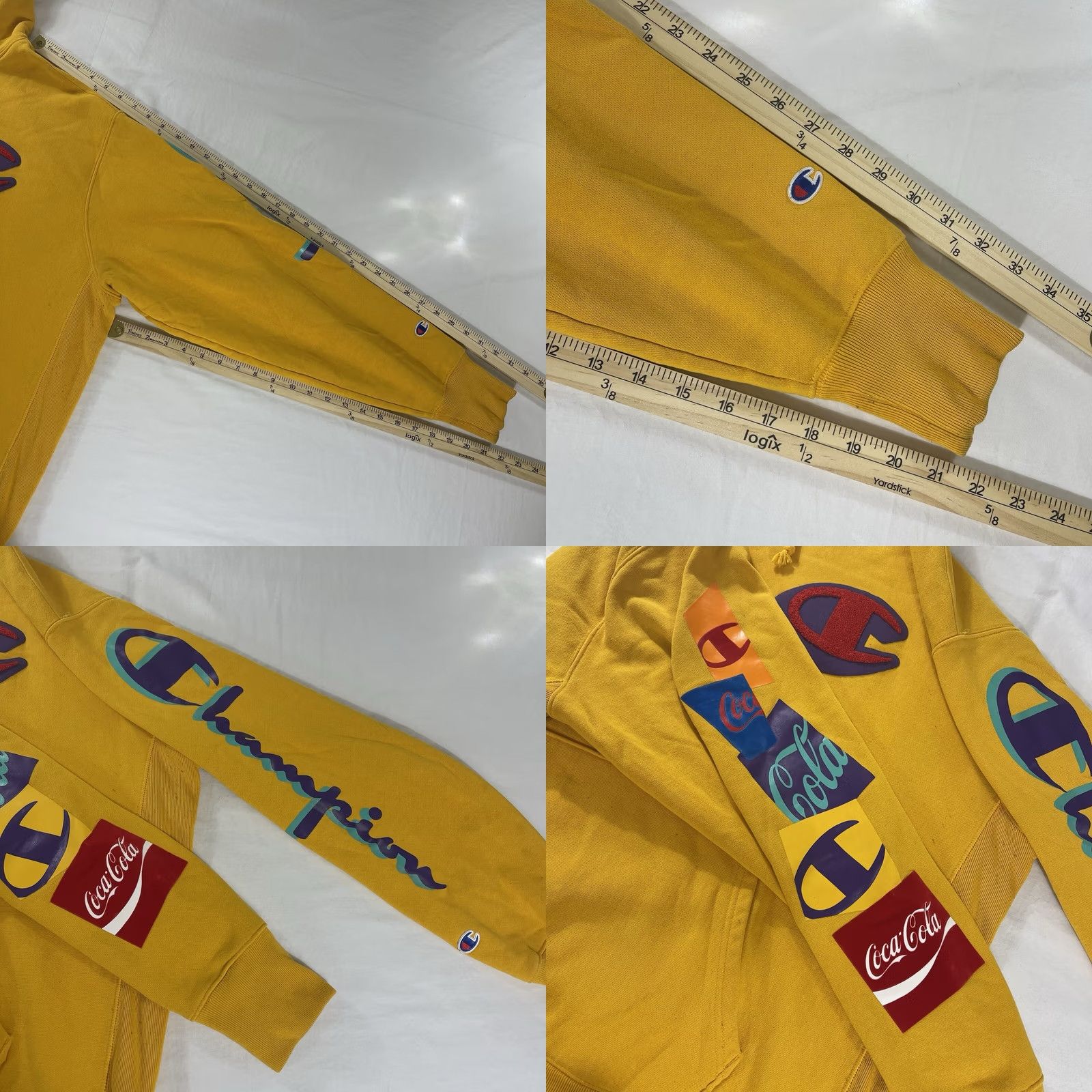 Champion Champion Hoodie 2XL Sweatshirt Reverse Weave Yellow The Real Thing Mens Size US XXL / EU 58 / 5 - 8 Thumbnail