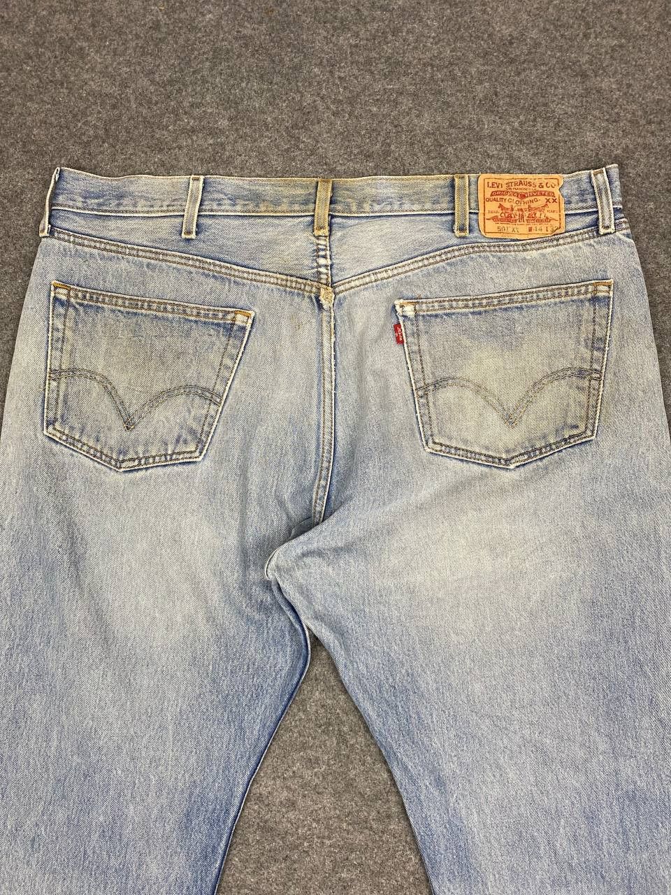 Levi's vintage levis 501xx distressed denim nice design Size US 42 / EU 58 - 3 Thumbnail
