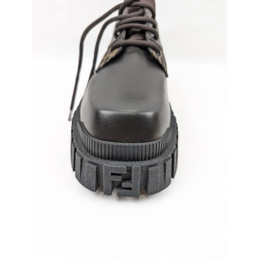 Fendi o1rshd1 Lace Up Fabric Calf Leather Boots Shoe in Multicolor Size US 10 / EU 43 - 7 Thumbnail