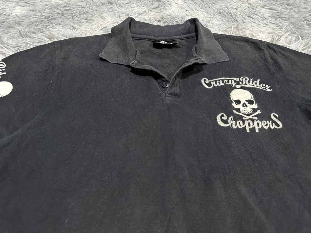 Japanese Brand 🔥Sick Y2K Infinity Cross Skull Embroidered Polo Shirt Biker Size US L / EU 52-54 / 3 - 8 Thumbnail