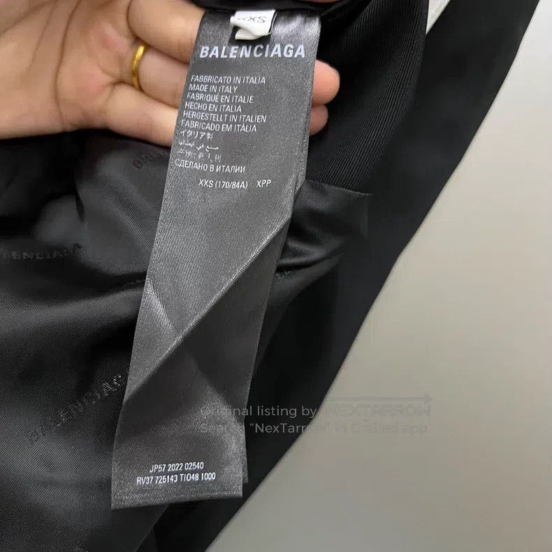 Balenciaga Balenciaga Side Striped Suit Jacket Size US XXS / EU 40 - 4 Thumbnail