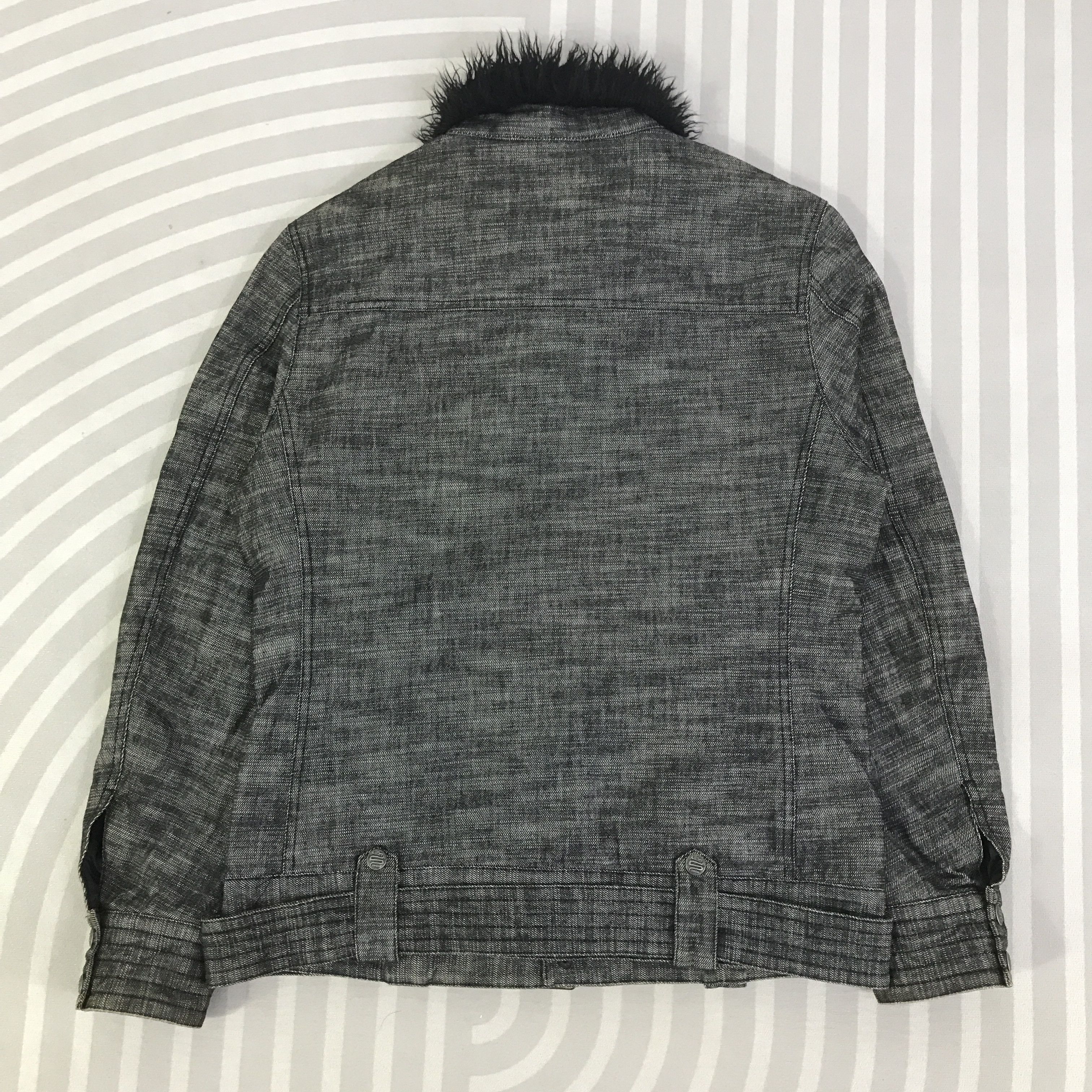 Schlussel Vintage Schlussel Black Denim punk design Jacket K125B14 Size US L / EU 52-54 / 3 - 3 Thumbnail