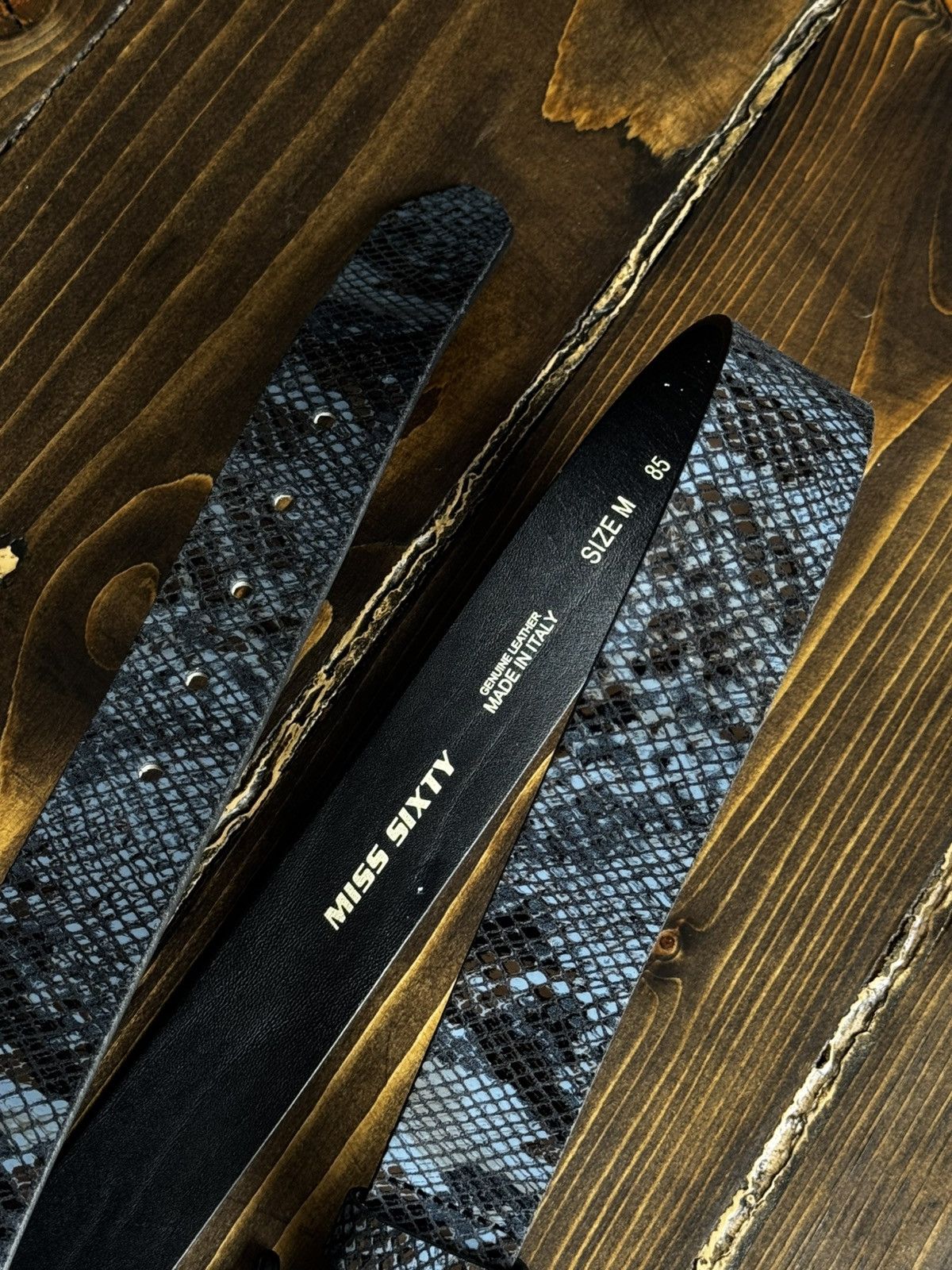 Miss Sixty Miss Sixty Python Leather Y2K 00’s Belt Size ONE SIZE - 2 Thumbnail
