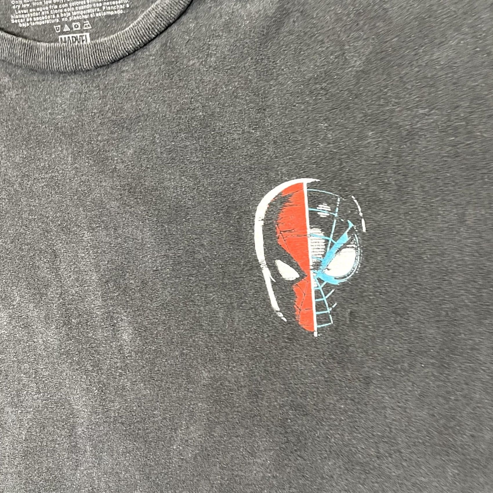 Vintage Marvel Spider-Man 2 Parker Morales T-Shirt Mens XL Gray Split Face Graphic Retro Shirt Size US XL / EU 56 / 4 - 3 Thumbnail