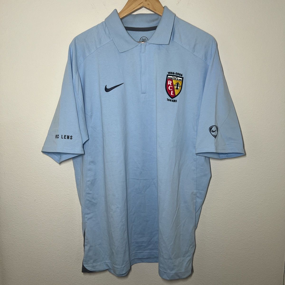 Vintage RC Lens 2006-2007 Centenary Nike Polo | Vintage Soccer Size US XL / EU 56 / 4 - 1 Thumbnail