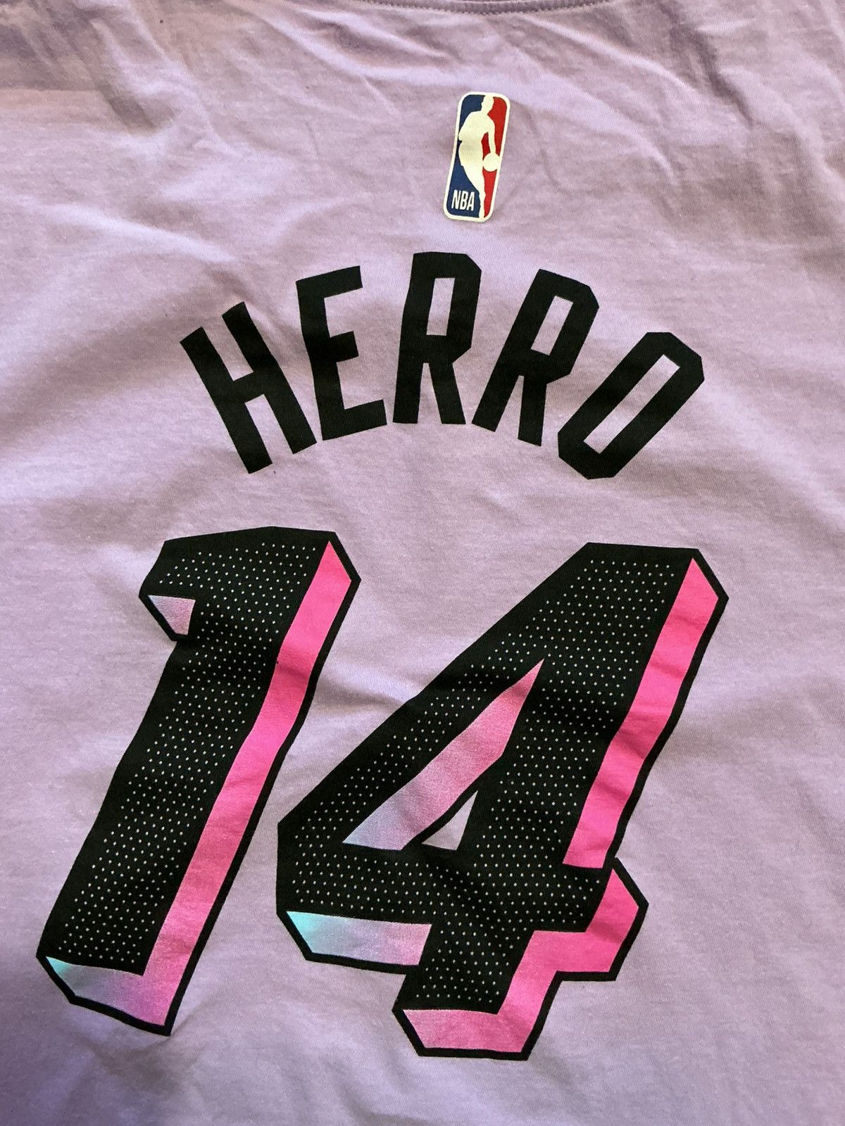 Nike Nike Miami Heat Tyler Herro #14 Vice City Edition T-Shirt Size US XL / EU 56 / 4 - 7 Thumbnail