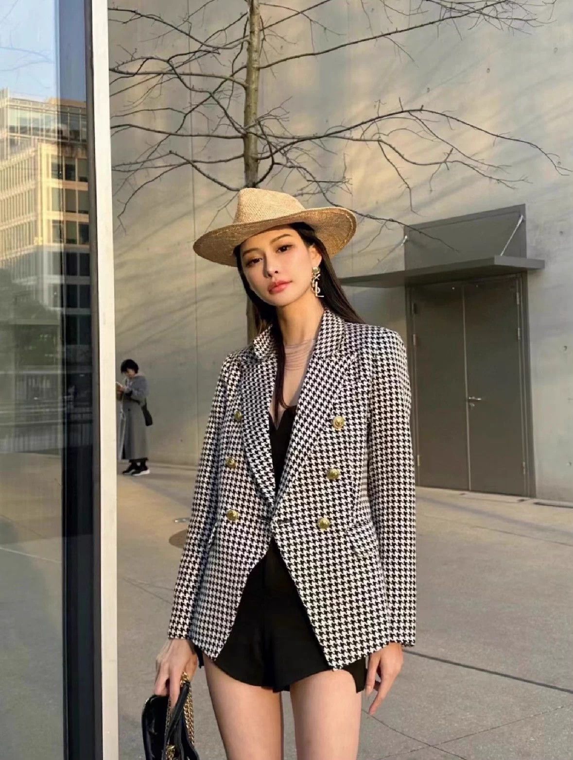 Balmain BALMAIN Cinched Houndstooth Blazer BW Deadstock Size XS / US 0-2 / IT 36-38 - 8 Thumbnail