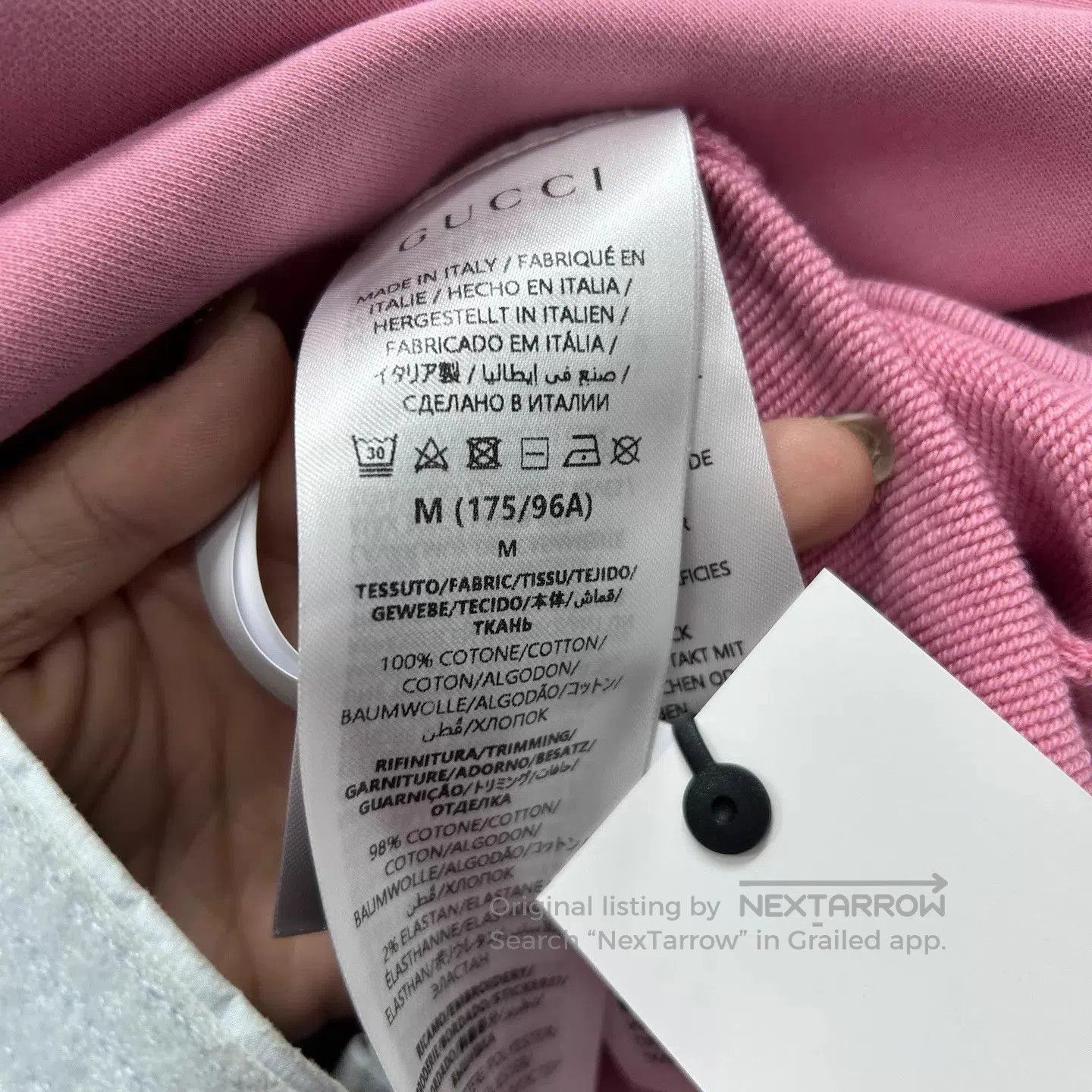 Gucci Pink Hoodie with Embroidered Logo, Size M. Size US M / EU 48-50 / 2 - 4 Thumbnail