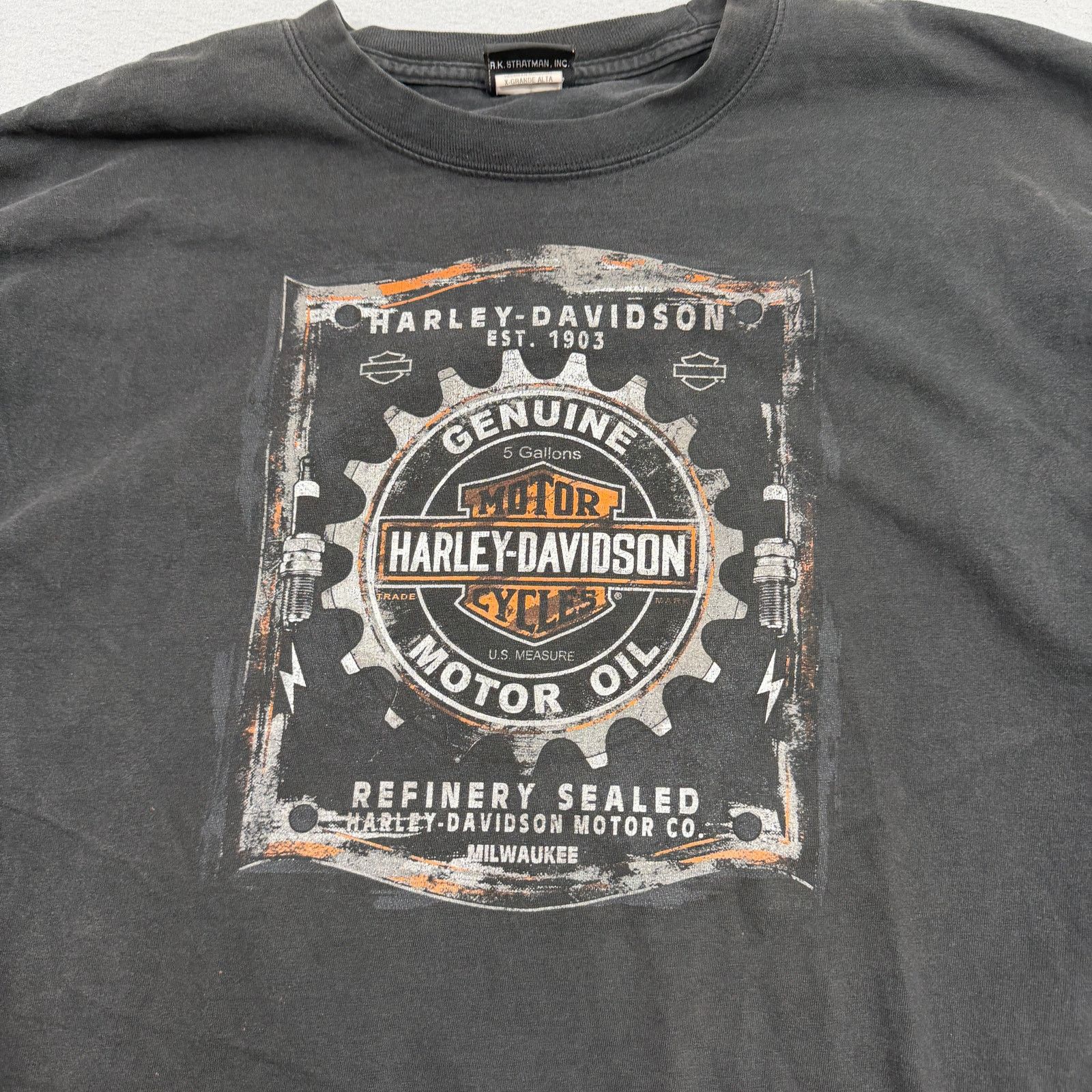 Harley Davidson Vintage Harley Davidson Shirt Men's XL Tall Black 2007 Size US XL / EU 56 / 4 - 4 Thumbnail