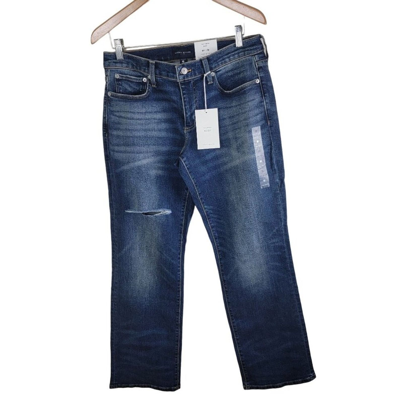 Lucky Brand Lucky Brand Womens Easy Rider Bootcut Jeans Blue Distressed Size 30" / US 8 / IT 44 - 4 Thumbnail
