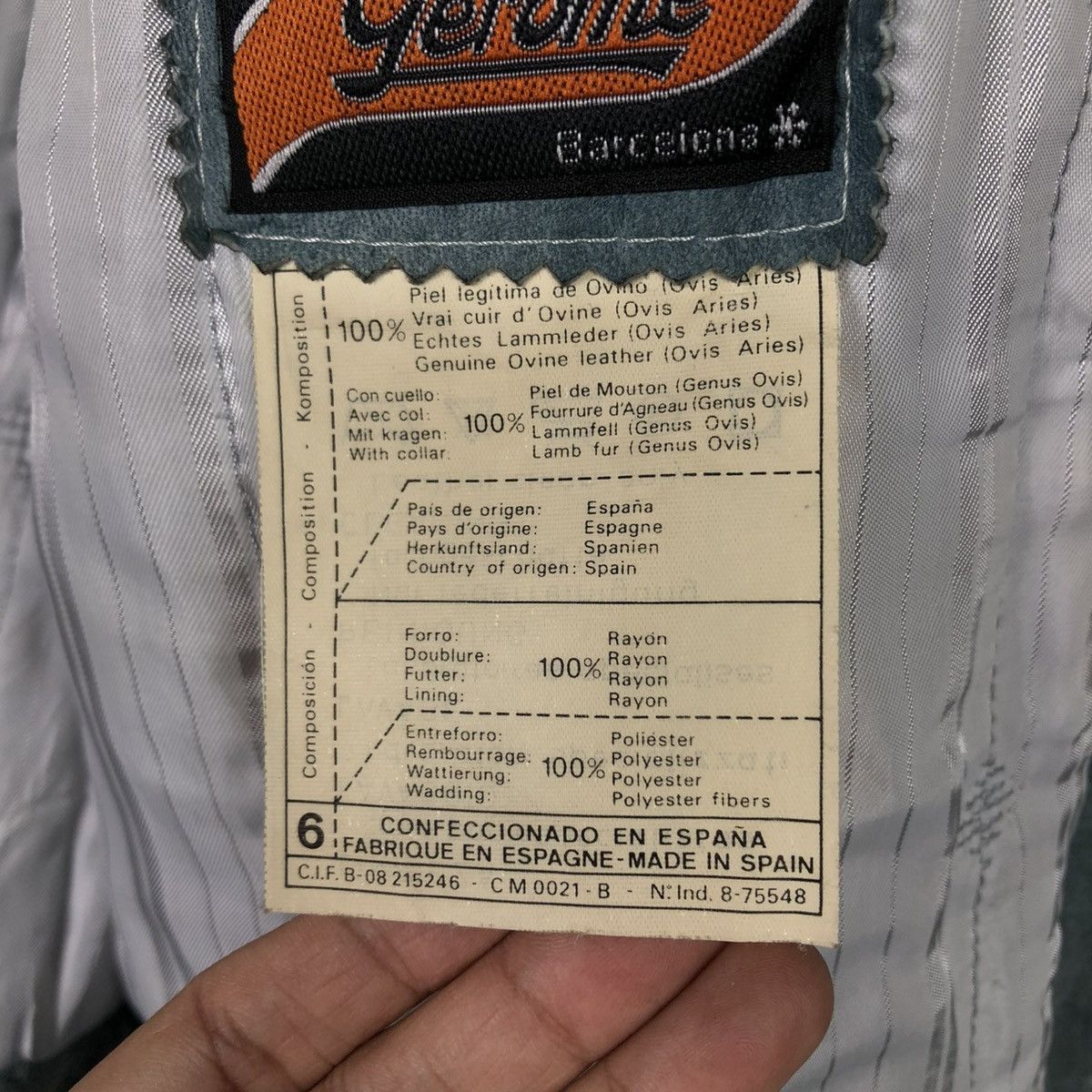 Vintage 🔥VINTAGE LEATHER JACKET DOUBLE COLLAR SHERPA GEROME SPAIN Size US M / EU 48-50 / 2 - 21 Thumbnail