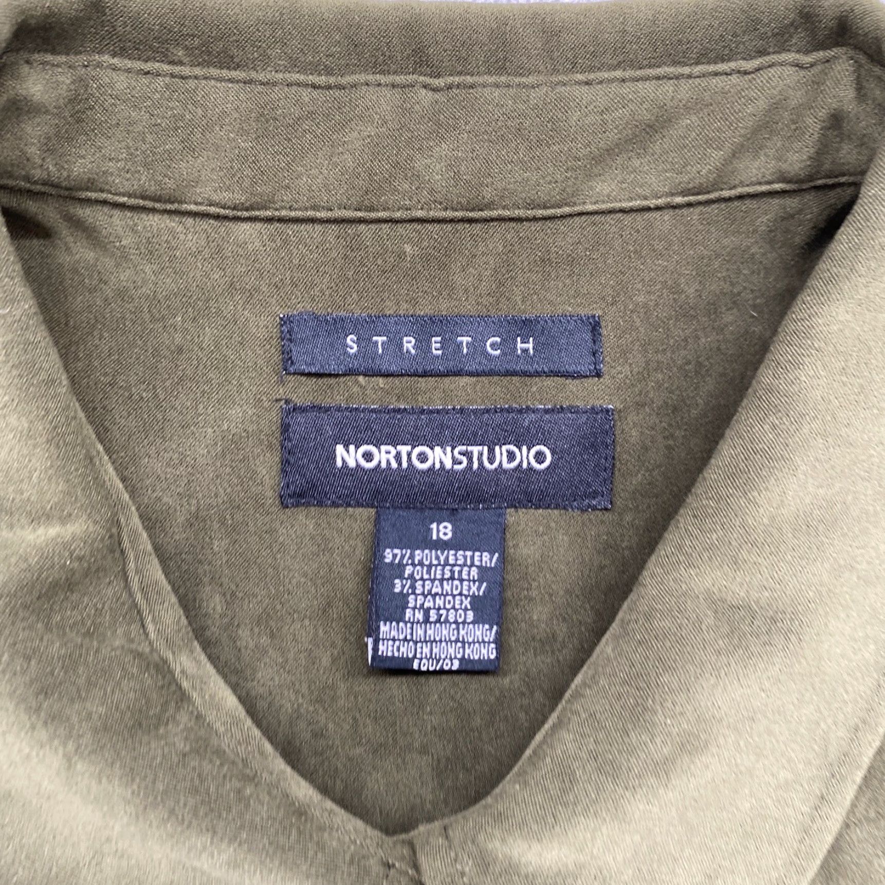 Vintage VINTAGE Norton Studio Women’s Green Button Up Jacket Plus Size 18 Jacket Womens Green Button Up Casual 90s? Size XXL / US 16-18 / IT 52-54 - 4 Thumbnail