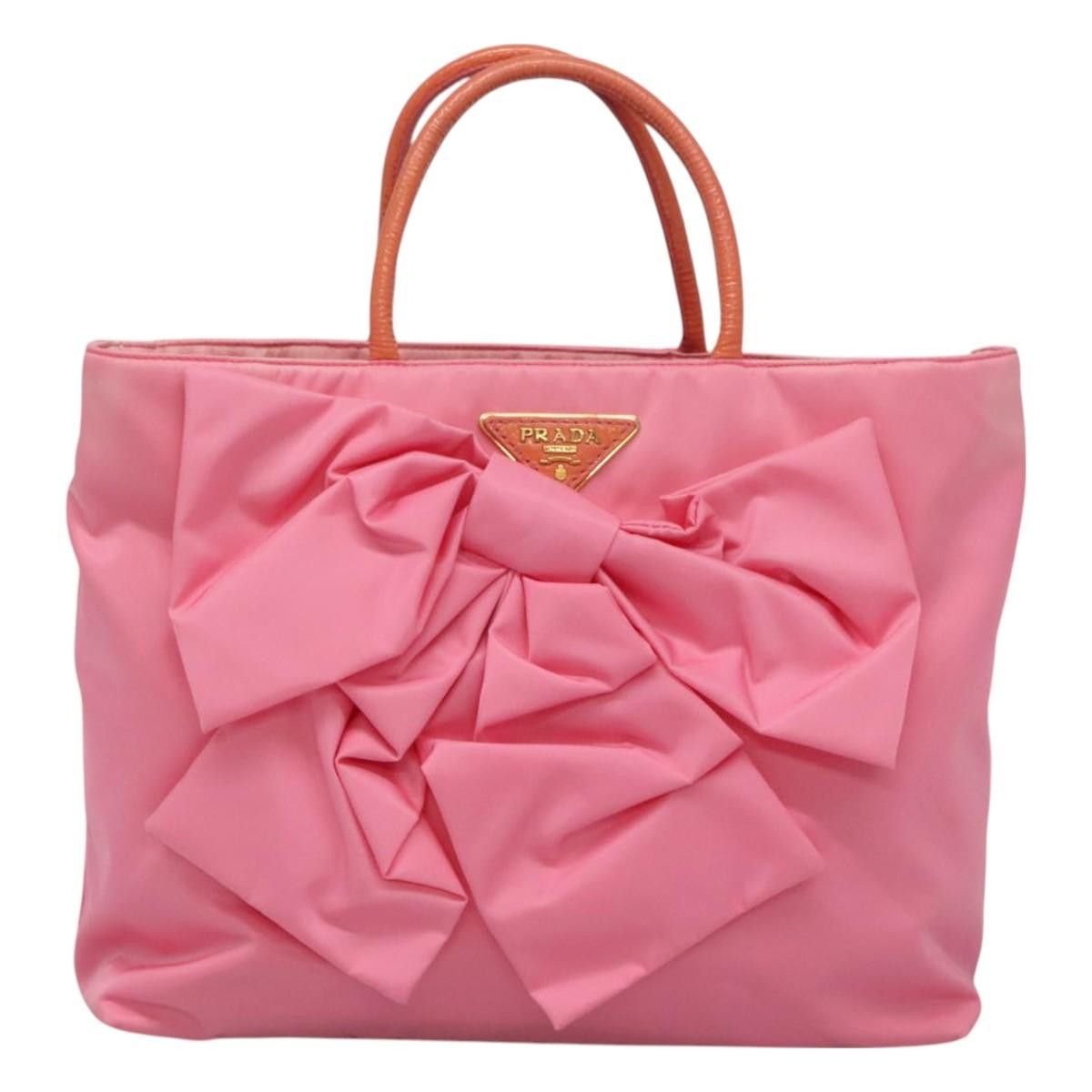 Prada PRADA Hand Bag Nylon Pink Gold Size ONE SIZE - 2 Thumbnail