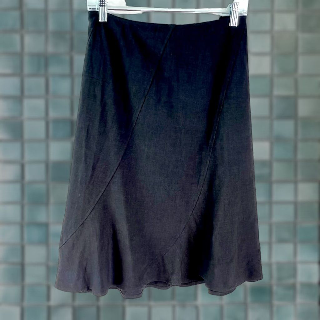 Avenue Envision Avenue Womens Flat Front Back Zip Casual Black Flare Skirt Size 18 Size 40" / US 18 - 1 Thumbnail