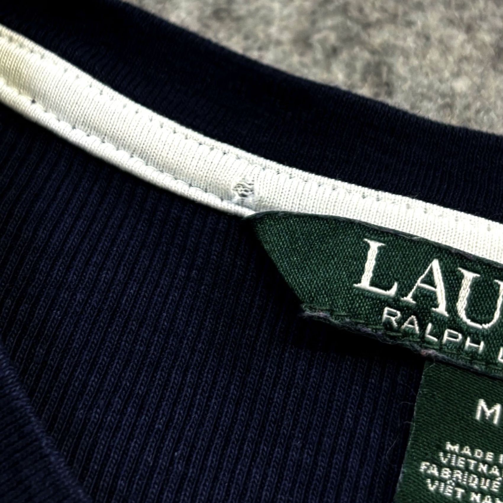 Ralph Lauren Lauren Ralph Lauren Ribbed Top 3/4 Sleeve Navy Medium Women’s Pullover Cotton Slim Size M Short Sleeve? Size M / US 6-8 / IT 42-44 - 6 Thumbnail