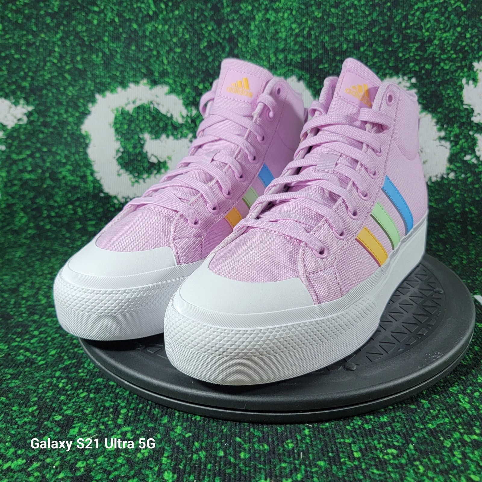 adidas Bravada 2.0 Platform Mid Sneaker Sz 10.5 Lilac/White