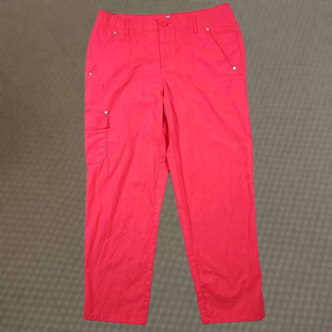 Liz Claiborne Liz Claiborne Capri Pants Women's 10P Petite Pink Stretch Mid-Rise Casual Size 32" / US 10 / IT 46 - 1 Thumbnail