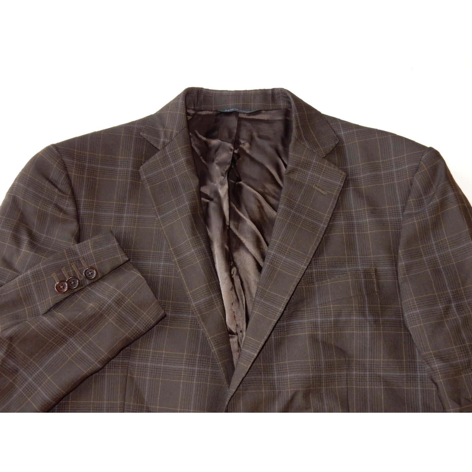 ELLIATT VINTAGE Piatelli Men's Wool Blazer Sport Coat Jacket Size 40S Brown Business Casual Men Size 40R - 2 Thumbnail