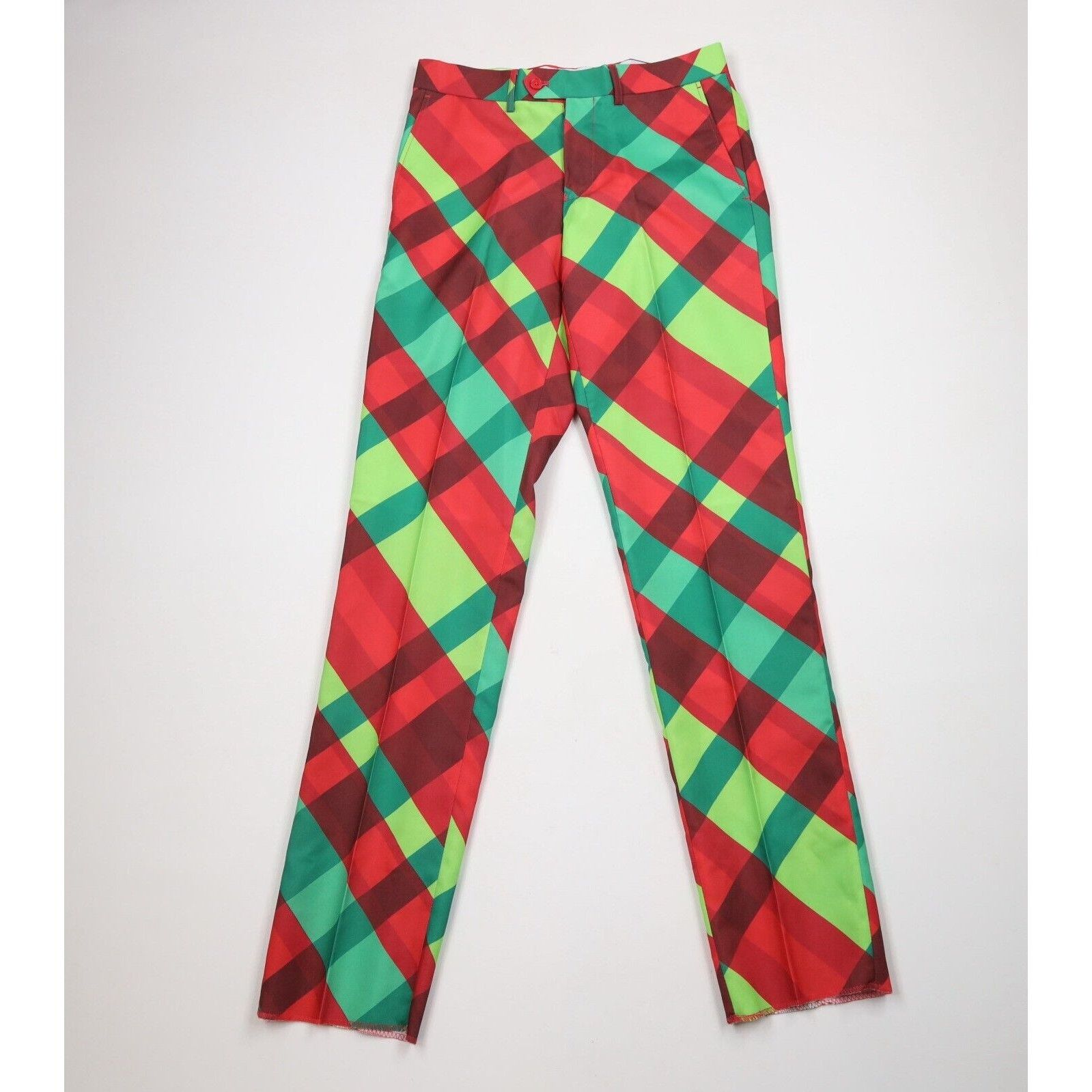 Vintage New Brave Man Christmas Plaid 3 Piece Suit 36R Size 36R - 12 Thumbnail