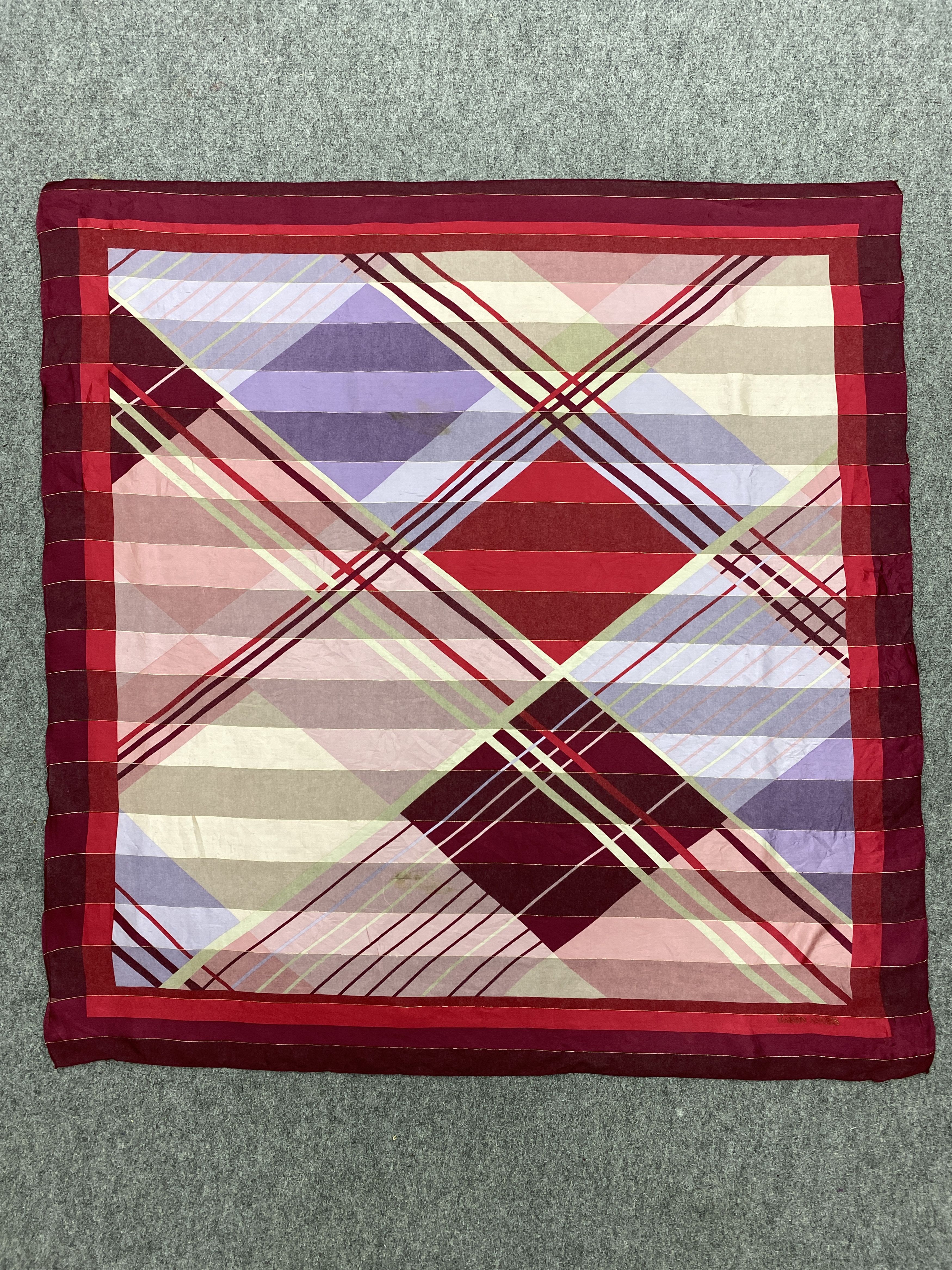 Hardy Amies Hardy Amies Silk Scarf / Silk Shawl SN0251 Size ONE SIZE - 2 Thumbnail