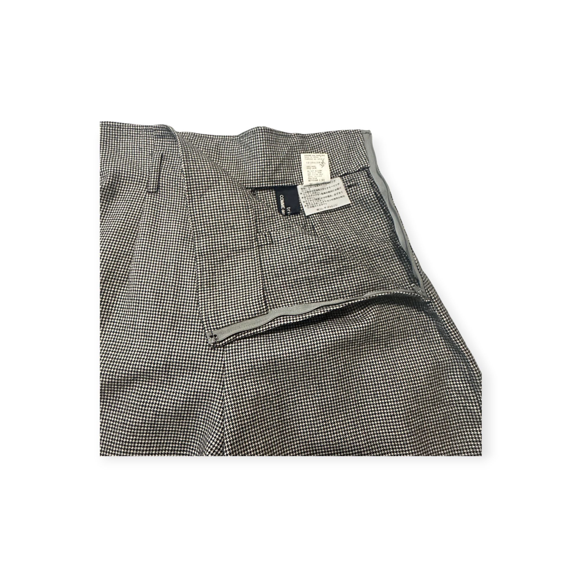 Comme des Garcons COMME DES GARÇONS Tricot Black/White Houndstooth Wool Short Size 25" / US 0 / IT 36 - 8 Thumbnail