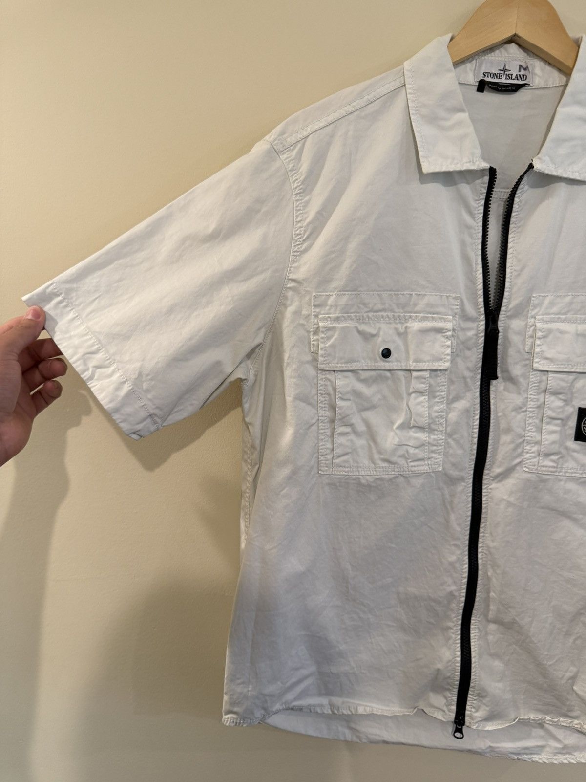 Stone Island Stone Island Zip Up Double Pocket Shirt Size US L / EU 52-54 / 3 - 3 Thumbnail