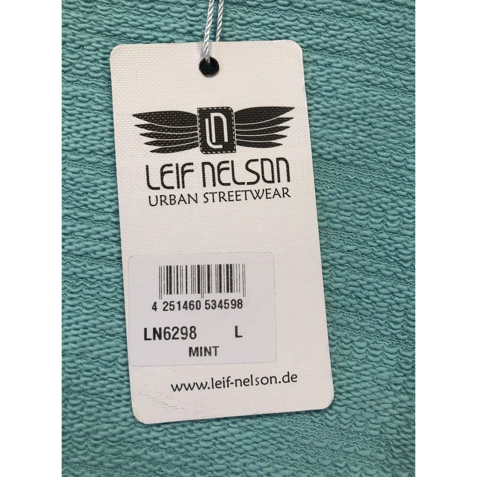 Vintage DAN Leif Nelson Sweater Mens L Mint Green Crewneck Lightweight Knit Pullover Slim Fit Long Sleeve Casual Logo Patch Size US L / EU 52-54 / 3 - 7 Thumbnail