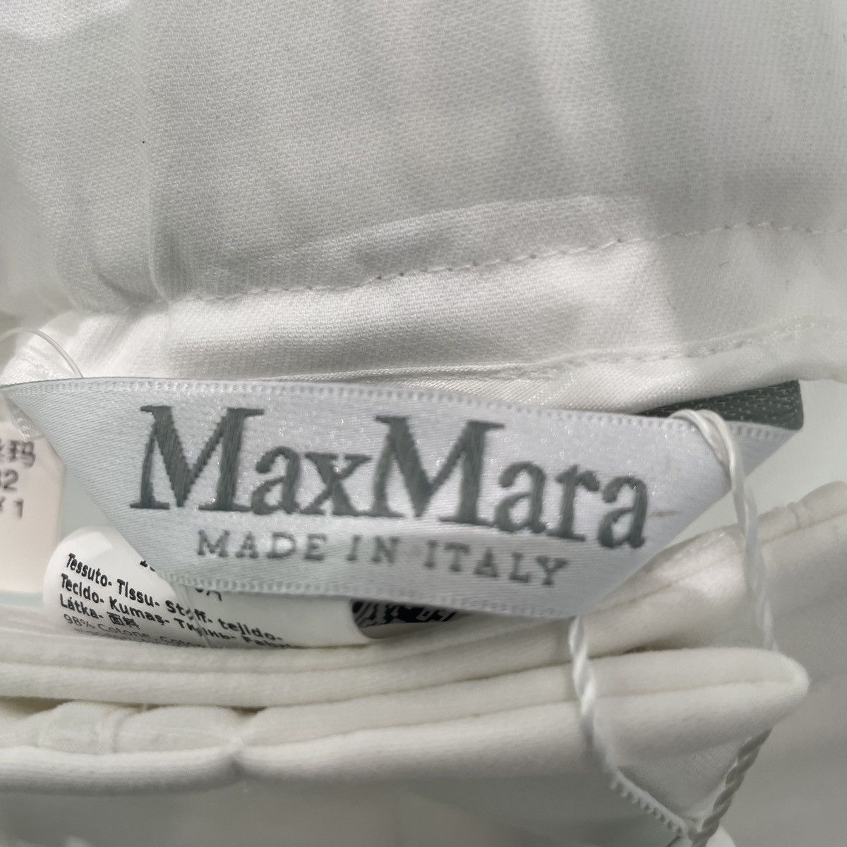 Max Mara Maxmara White Cotton Wide-leg Casual Dress Pants K26WX Size 25" / US 0 / IT 36 - 6 Thumbnail