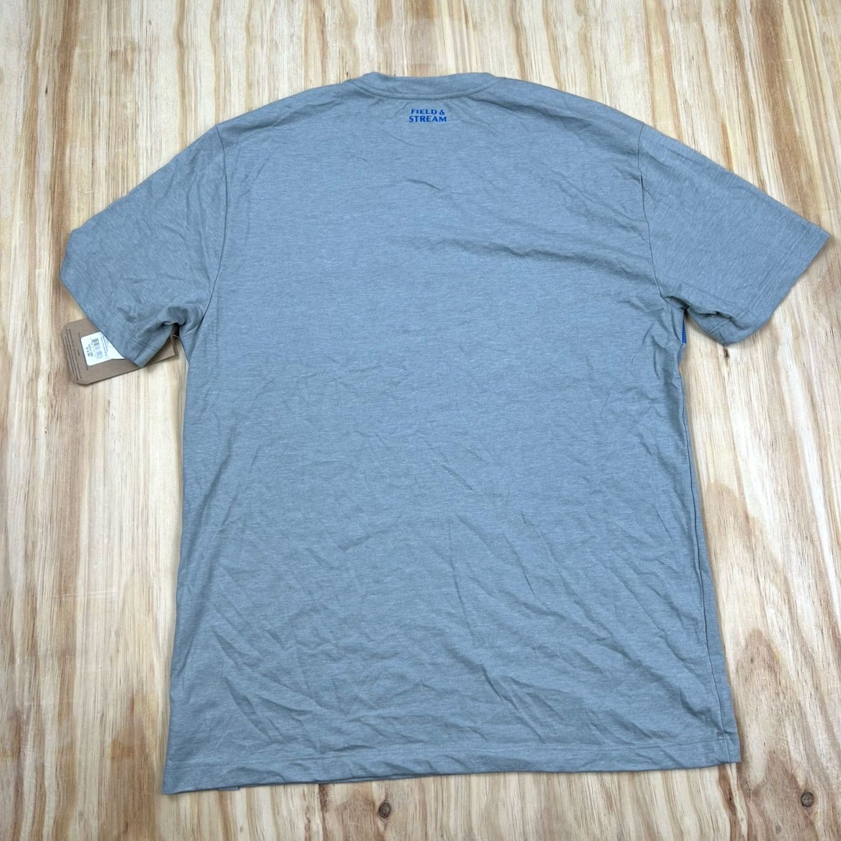Vintage Field & Stream Deep Runner Short Sleeve Pocket Tee UPF 50 Gray Stripe L Men Size US 33 - 5 Thumbnail