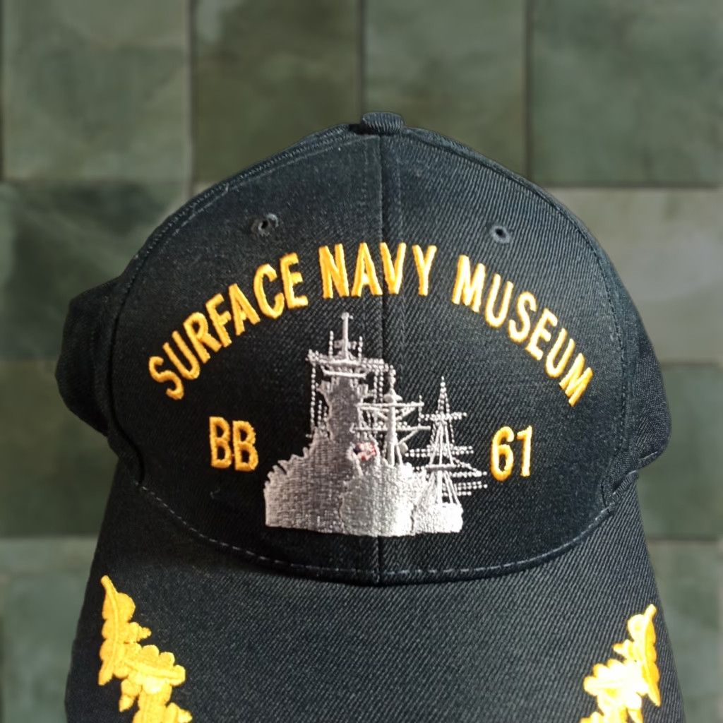 Vintage VINTAGE Surface Navy Museum BB 61 Hat Cap Strap Back Adjustable Men Black USA Battleship Baseball Cap USA Army Classic Marine Size ONE SIZE - 1 Thumbnail
