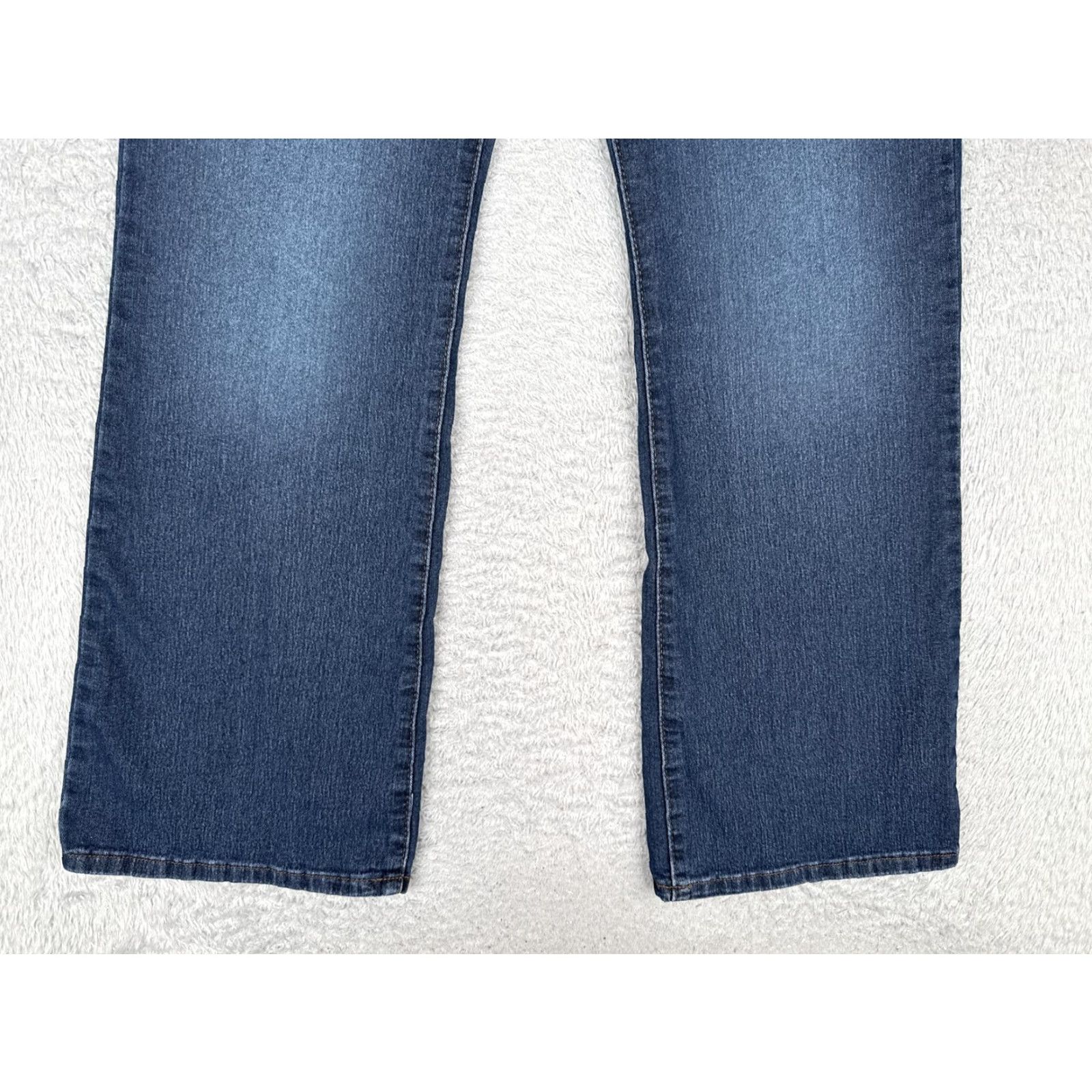 Vintage No Boundaries Jeans Jr 15 Straight High Rise Blue 34x31 Denim Stretch Comfort 90s City College Womens Size 36" / US 14 / IT 50 - 2 Thumbnail