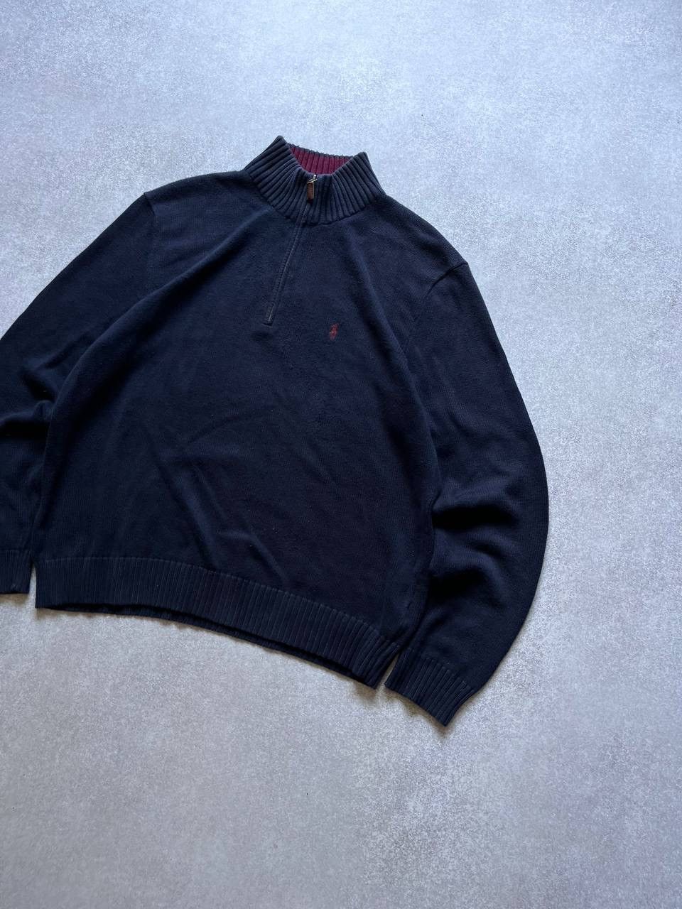 Polo Ralph Lauren × Vintage Vintage Polo Ralph Lauren Quarter Zip Sweater Y2K L Size US L / EU 52-54 / 3 - 3 Thumbnail
