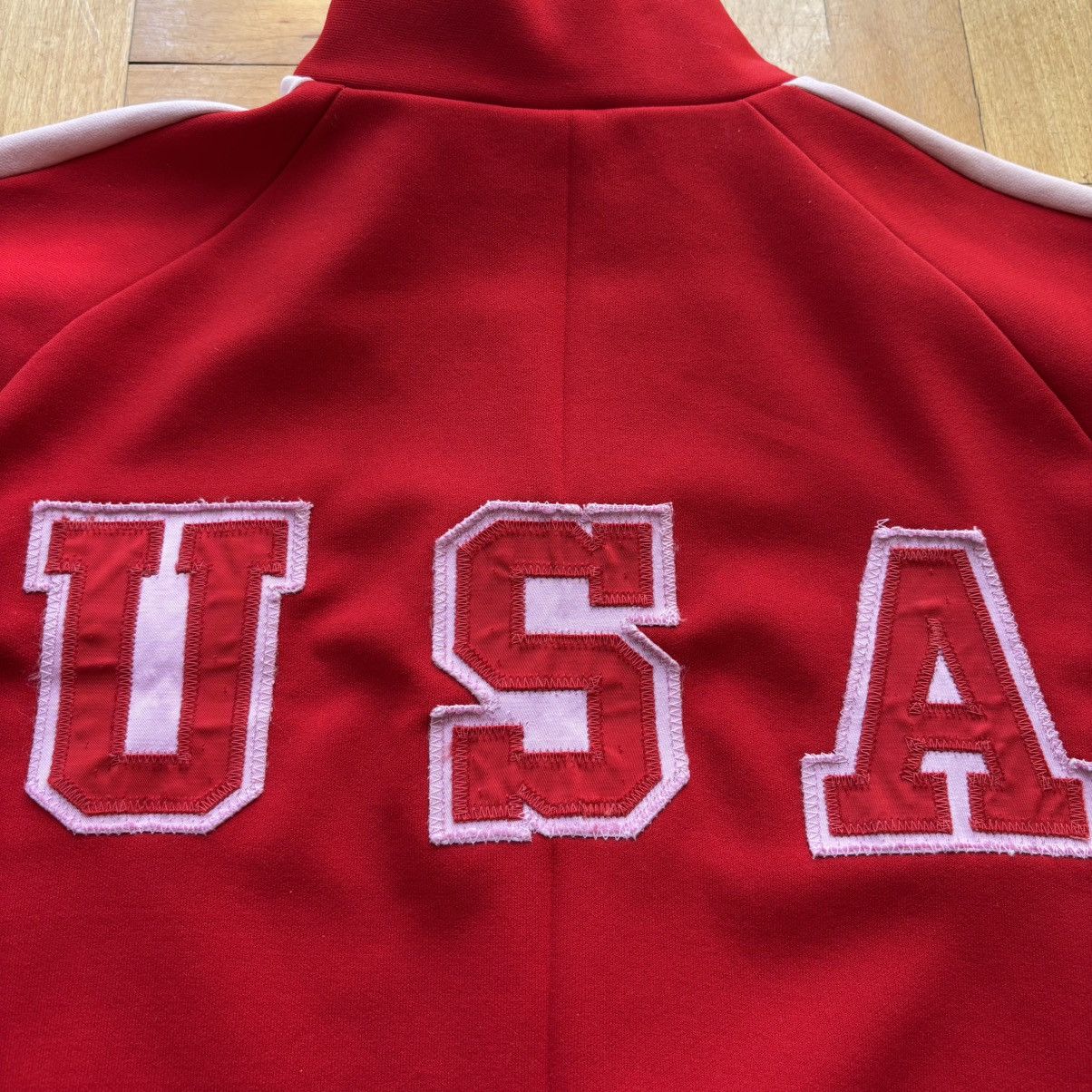 Vintage Vintage 70s Zwickel Gymnastics USA Track Jacket Red Nylon Size US M / EU 48-50 / 2 - 5 Thumbnail