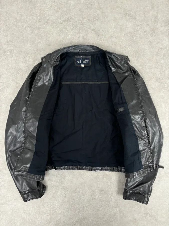 Armani 2000s Armani Black Eco Leather Biker Jacket Size US M / EU 48-50 / 2 - 7 Thumbnail