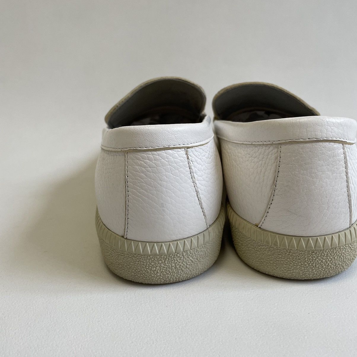 Helmut Lang OG Square Toe White Leather Loafers Size US 11 / EU 44 - 16 Thumbnail