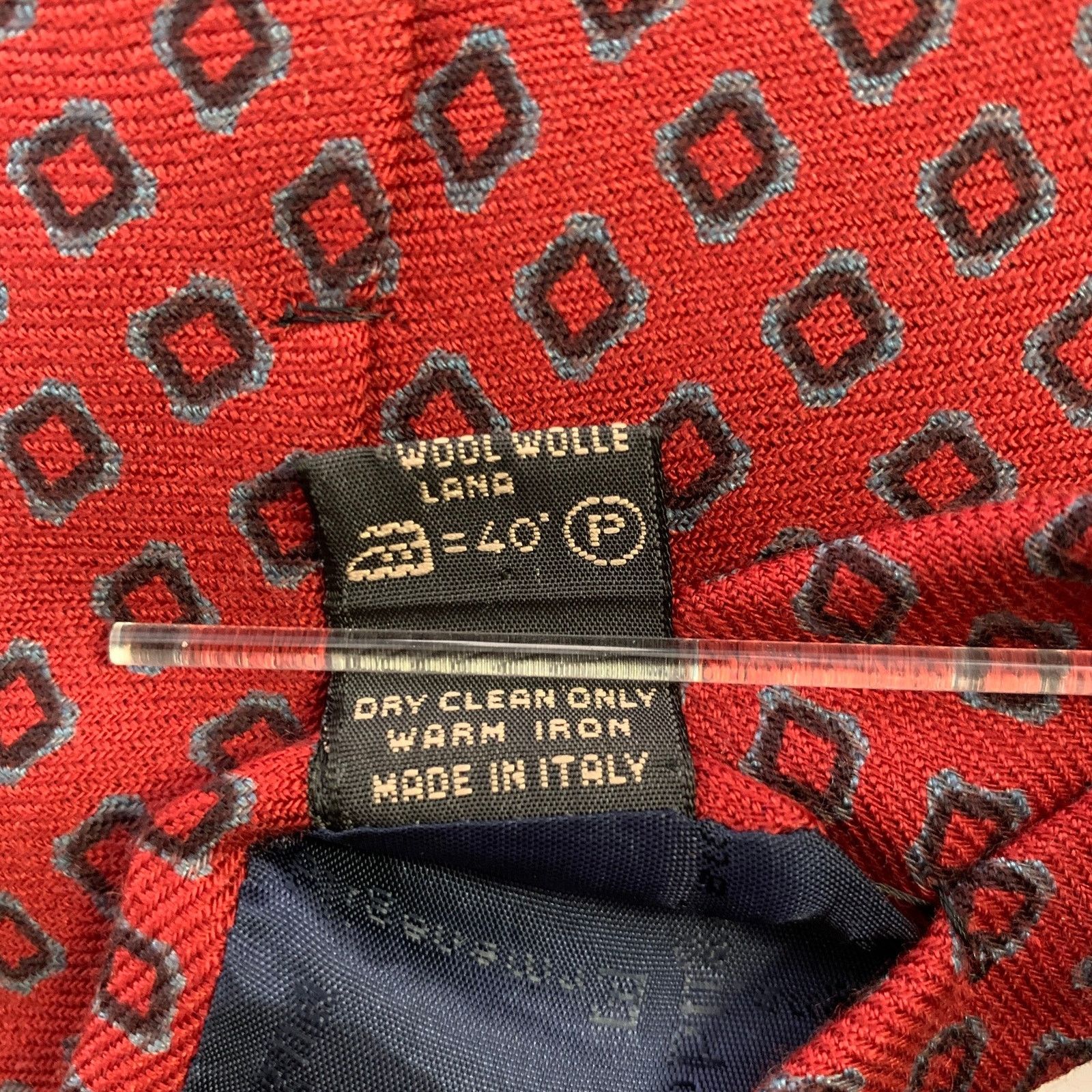 Ermenegildo Zegna ERMENEGILDO ZEGNA Red Blue Abstract Silk Cashmere Tie Size ONE SIZE - 5 Thumbnail