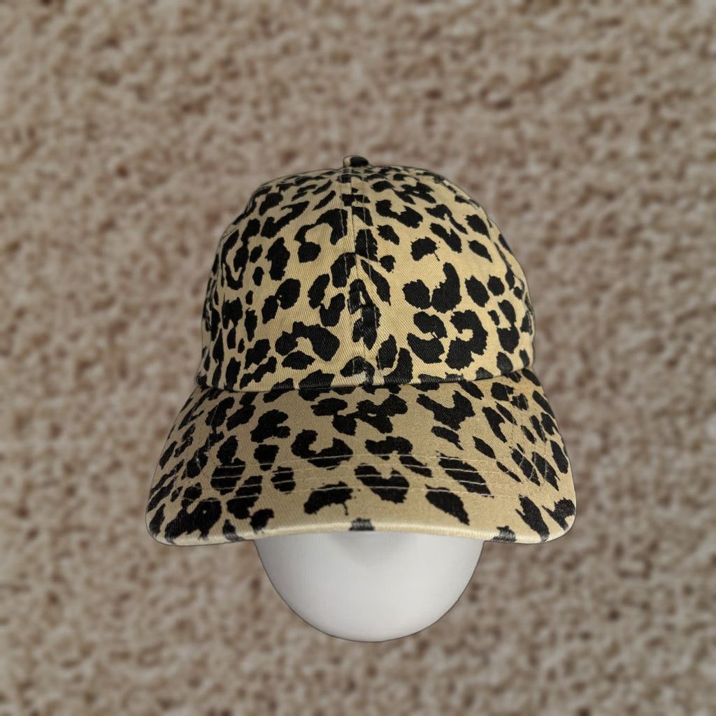 Vintage VINTAGE David and Young Baseball Cap Hat Adjustable Adult One Size Beanie Beige Leopard Print Cotton Outdoor 90s Women Size ONE SIZE - 1 Thumbnail