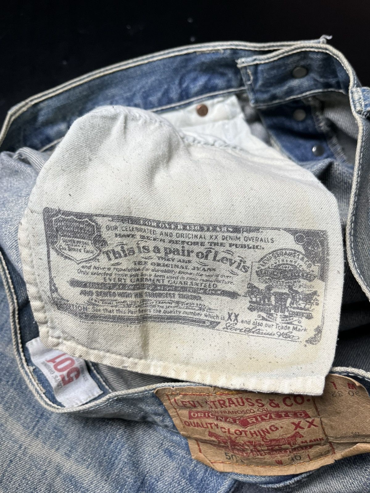 Designer × Japanese Brand × Levi's Vintage Clothing Kurt Cobain style levis patchwork Distressed faded Jeans Size US 30 / EU 46 - 7 Thumbnail