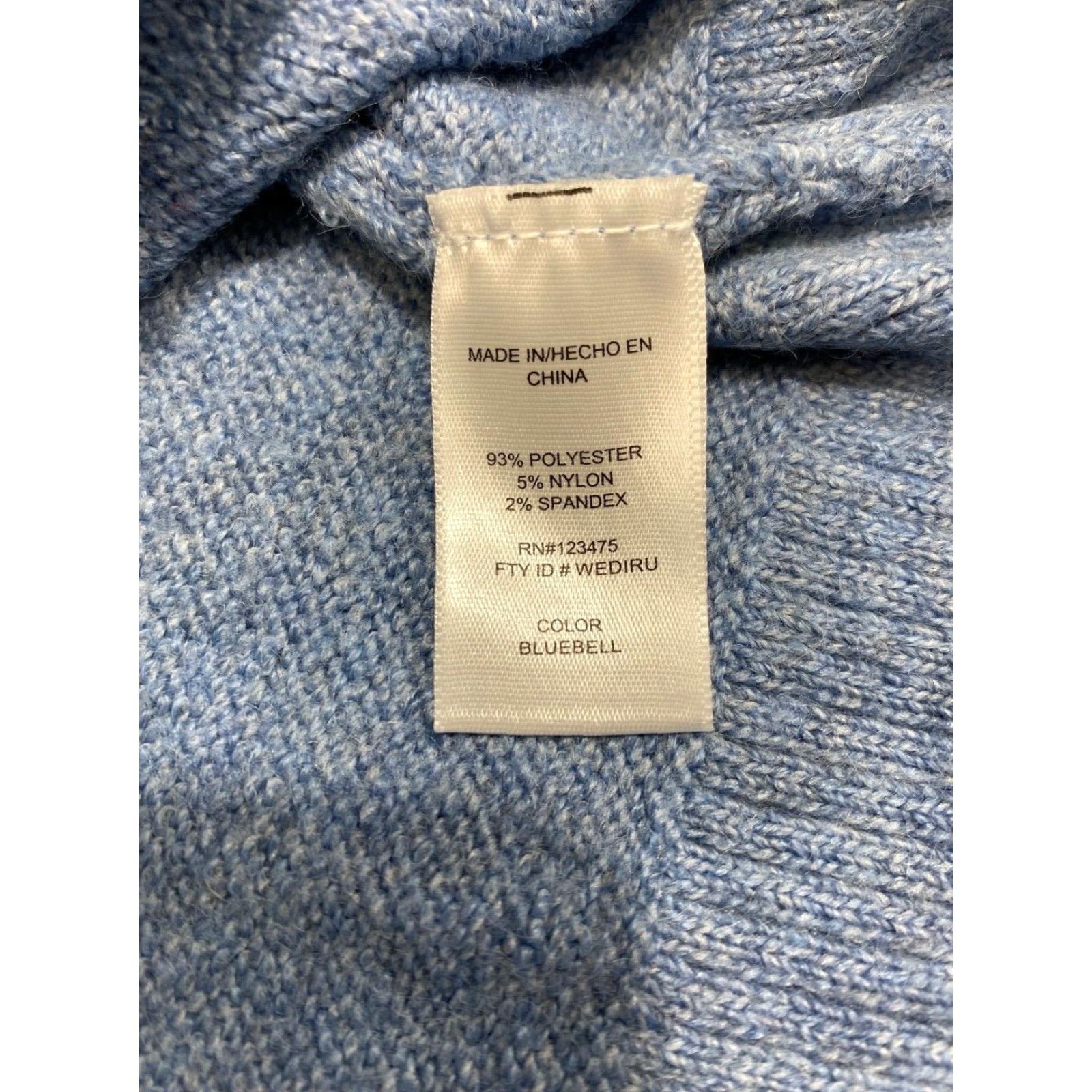 Ellen Tracy NWT Ellen Tracy Blue Round Neck Pullover Sweater Size M Womens Cable-Knit Polyester Blend Long Sleeve Size M / US 6-8 / IT 42-44 - 4 Thumbnail
