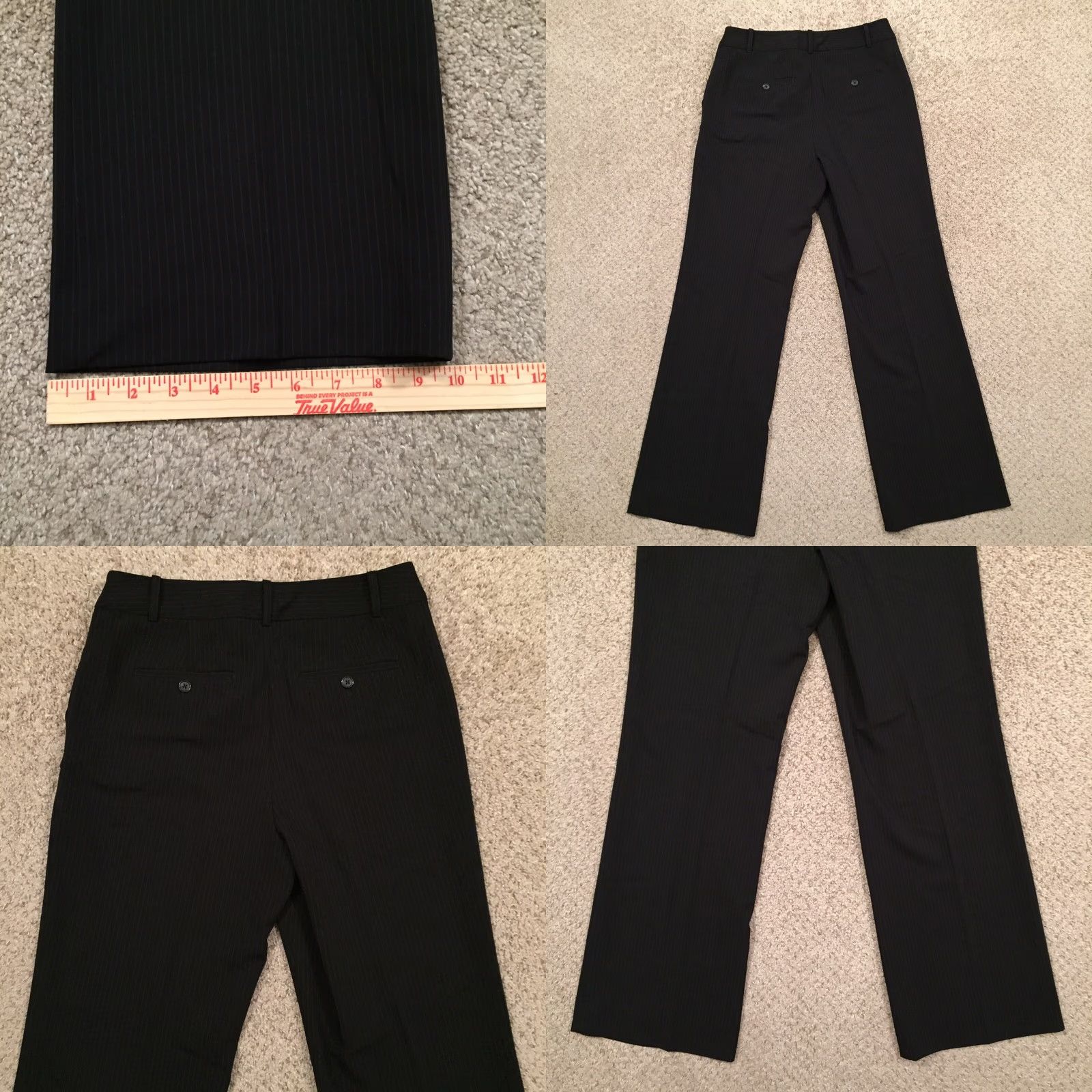 Liz Claiborne Liz Claiborne Dress Pants Womens Size 8 Black Striped Boot Cut Pants Womens Regular 30 Waist 32 Inseam Size 30" / US 8 / IT 44 - 8 Thumbnail