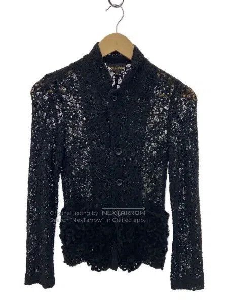 Comme des Garcons Comme Des Garcons Black woven flower openwork top Size XS / US 0-2 / IT 36-38 - 1 Thumbnail