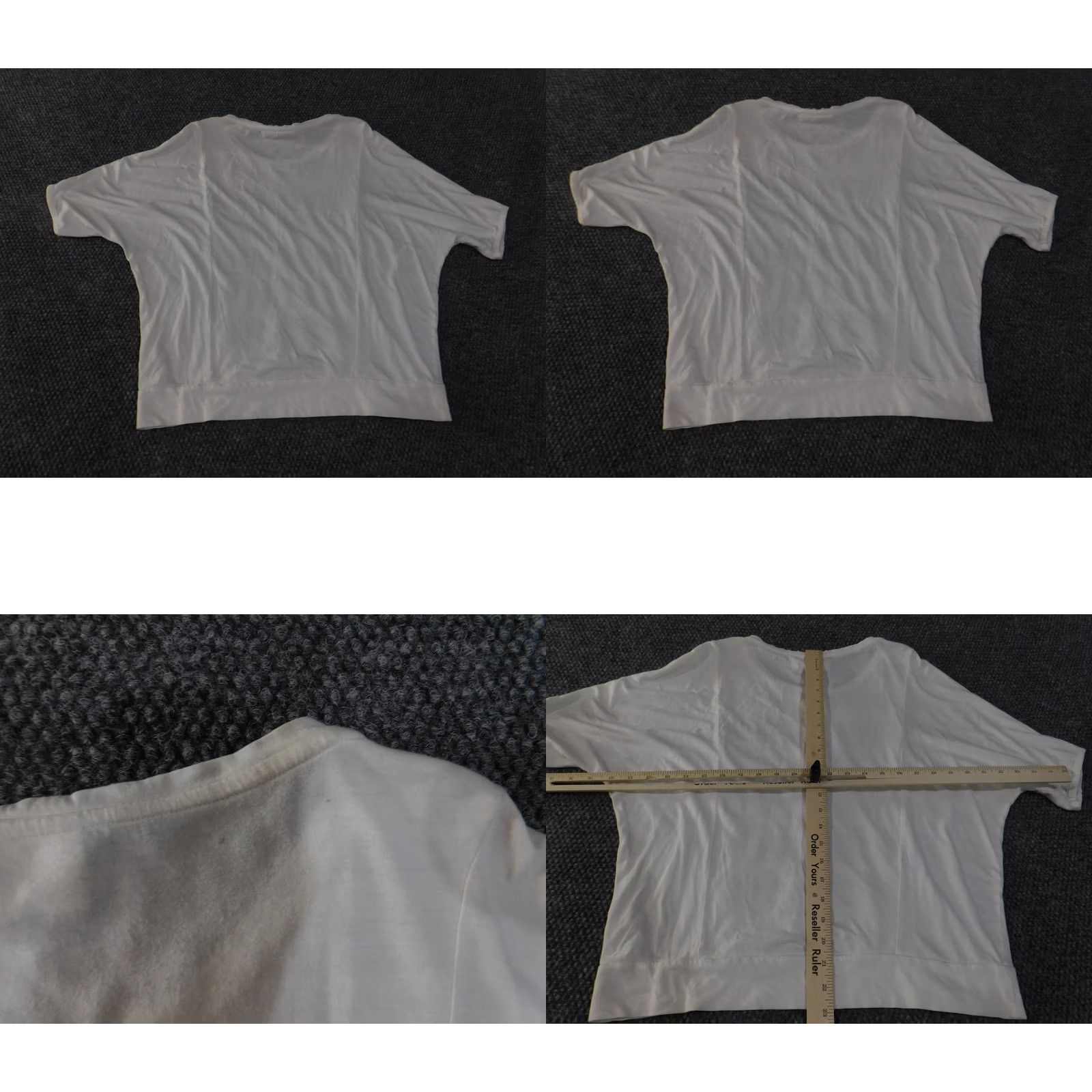 Vintage Chicos Blouse Womens 2 White Textured Knit Casual Pullover Short Sleeve Cotton Viscose Regular Non-Iron Machine Washable Solid Round Neck Vintage No Size XS / US 0-2 / IT 36-38 - 8 Thumbnail