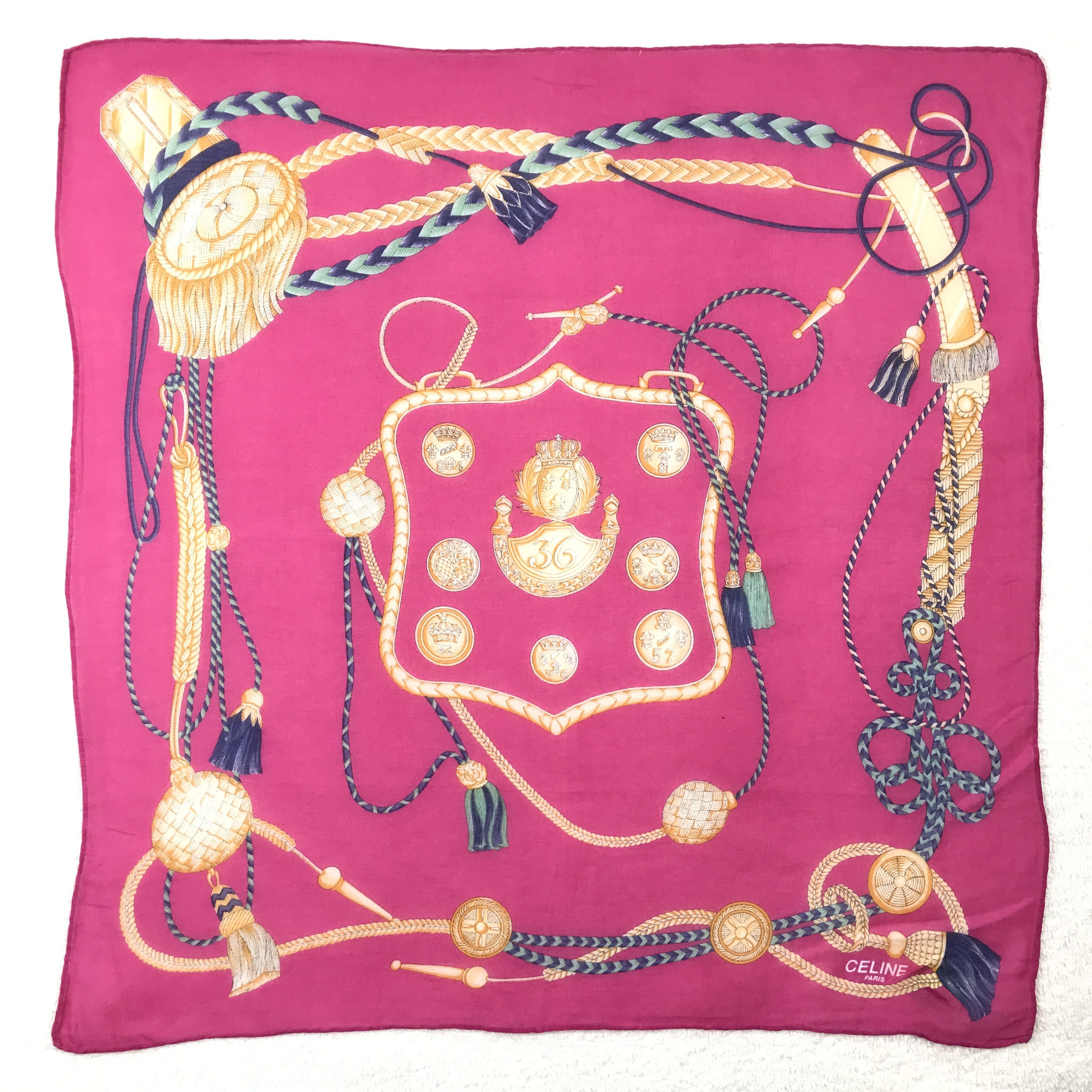 Celine × Vintage Vintage Celine Bandana Neckerchief Handkerchief Size ONE SIZE - 1 Thumbnail