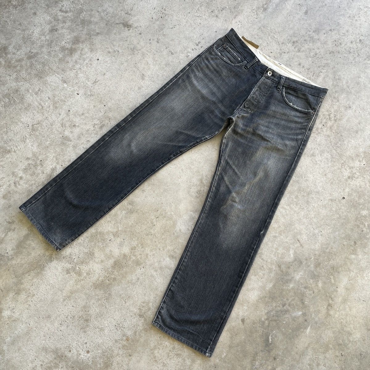 Japanese Brand Vintage Japanese Black Faded Denim Jeans Pants W33x30 Size US 33 - 2 Thumbnail
