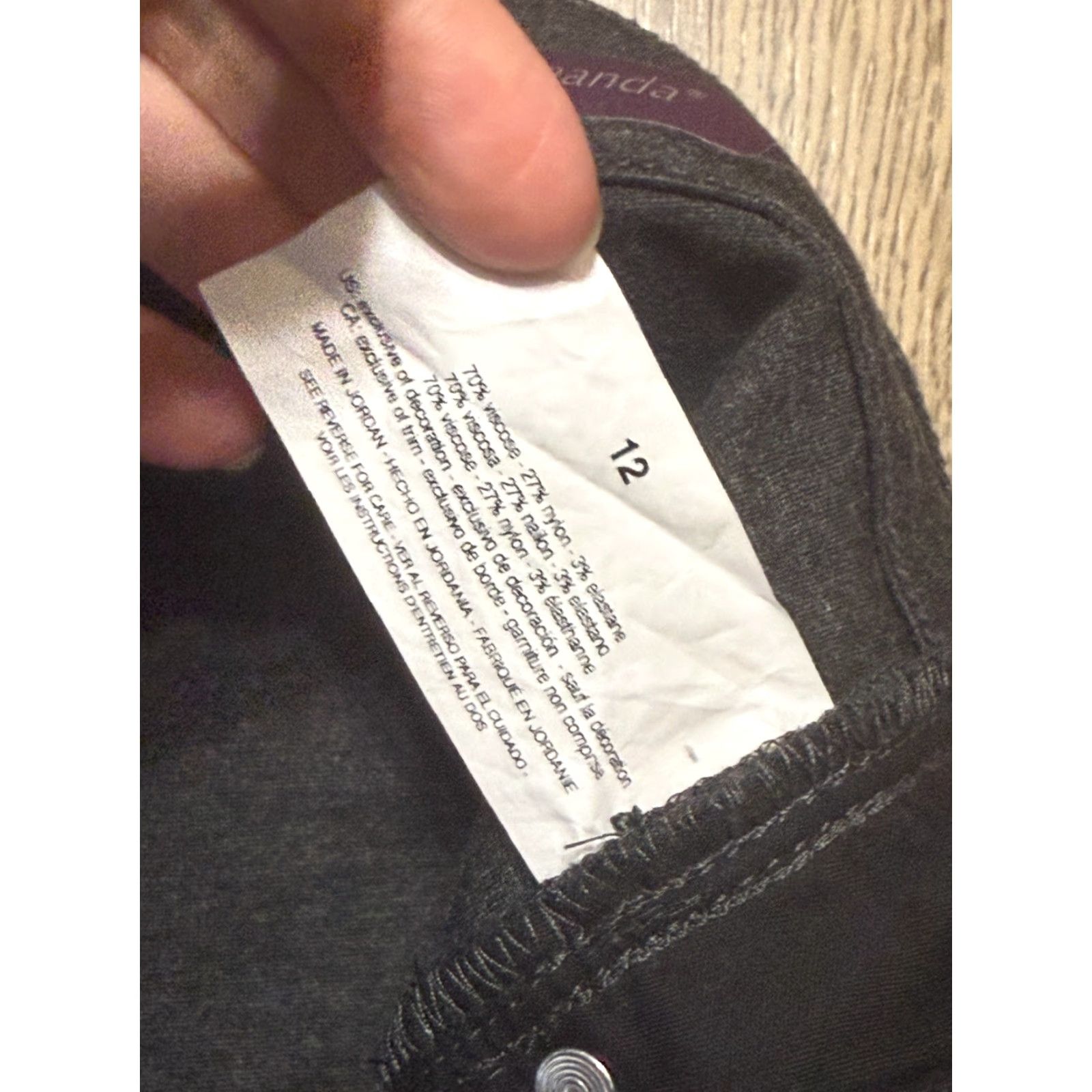 Gloria Vanderbilt Gloria Vanderbilt Pants Women's 12 Gray Amanda Flat Front 40" Length Chino Casual Regular Spring Summer Fall Inseam 27" Size 34" / US 12 / IT 48 - 6 Thumbnail