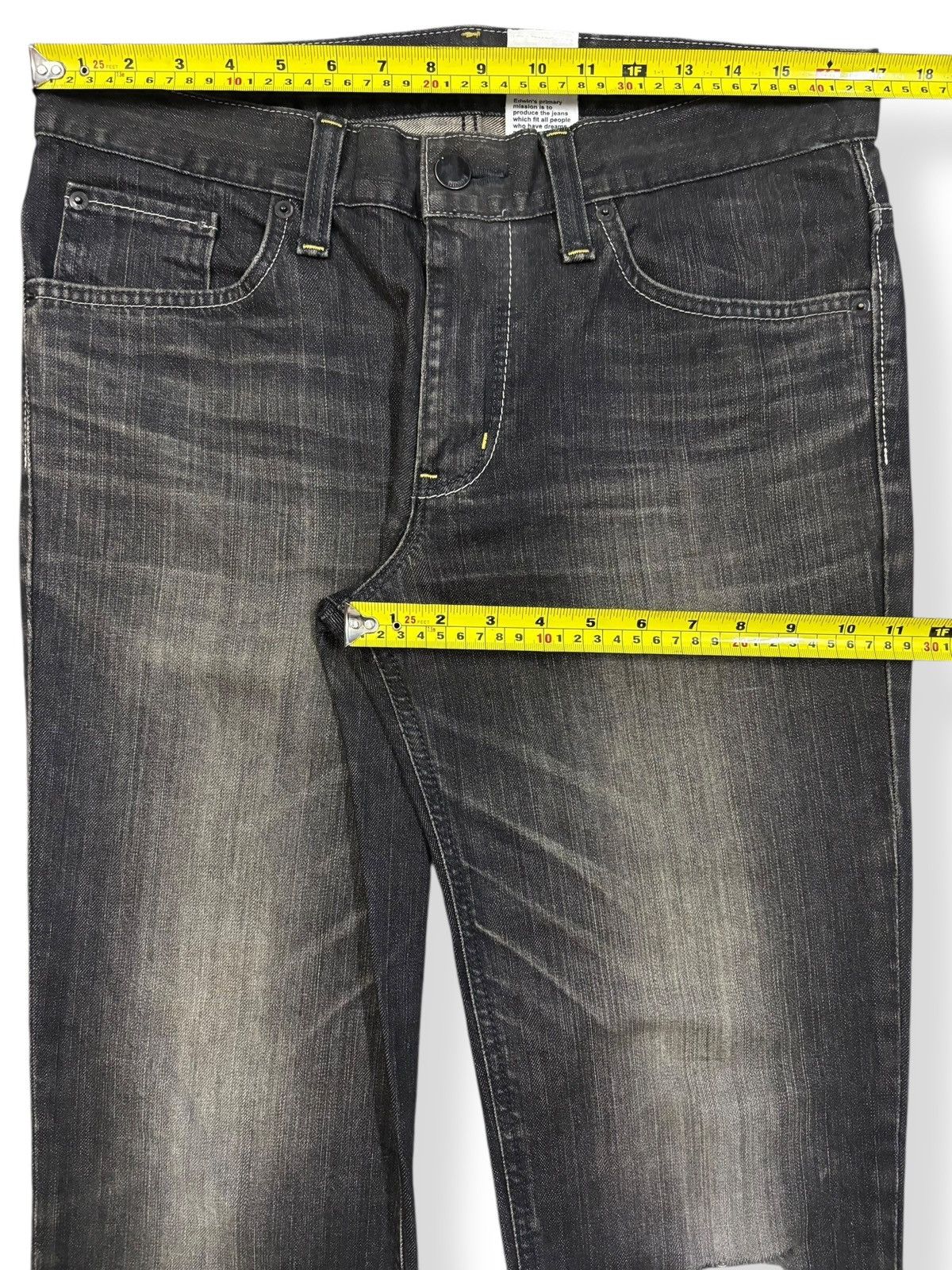 Edwin Vintage Edwin XV Edge Black Faded Distressed Jeans Size US 34 / EU 50 - 13 Thumbnail