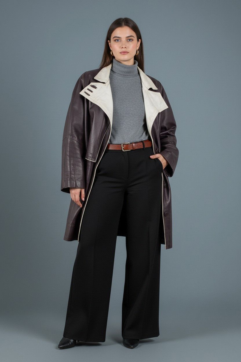 Valentino Rare vintage Valentino women's leather coat, raincoat cloak Size XL / US 12-14 / IT 48-50 - 2 Thumbnail