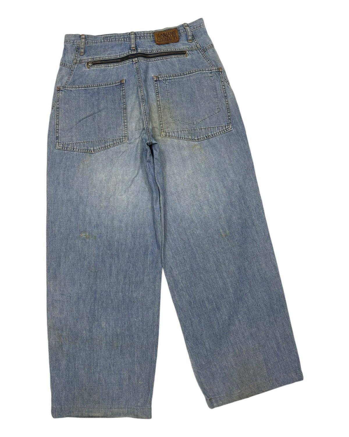 Marithe + Francois Girbaud RARE🔥MFG THE STONE WASHED BAGGY WIDE DENIM BAGGY JEANS Size US 32 / EU 48 - 6 Thumbnail